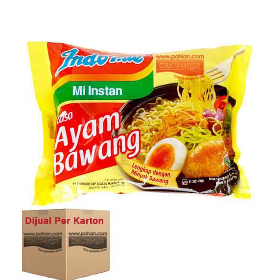 

Terlaris# Indomie Ayam Bawang 1 Dus Isi 40 Bks