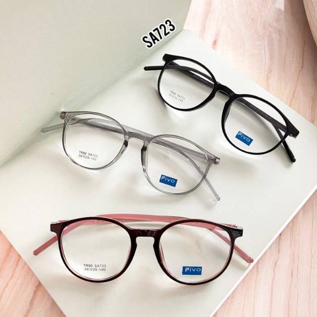 Frame kacamata 723 Lentur bulat kecil pria wanita Murah