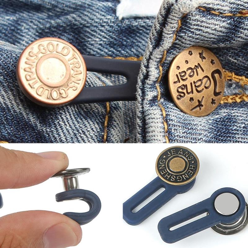 Baju Meningkatkan Pinggang Ada Jahitan Kancing Pengecil Snap Untuk Pakaian Jeans Adjust Fit Fastener Metal Extended Button