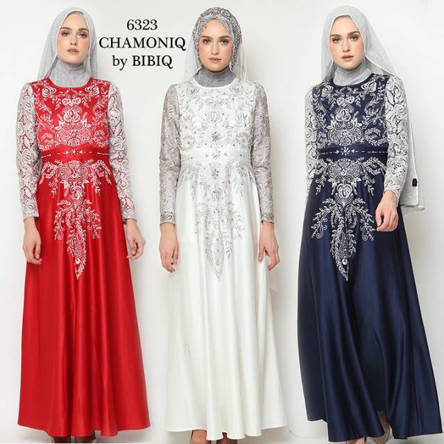 Baju Gamis Maxi Dress Gaun Pesta Muslim Bibiq 6323