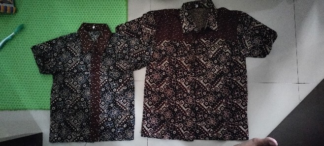 Batik Couple Keluarga Sania Ruffle Ori Ndoro Jowi Dnt Sogan Motif Mataram