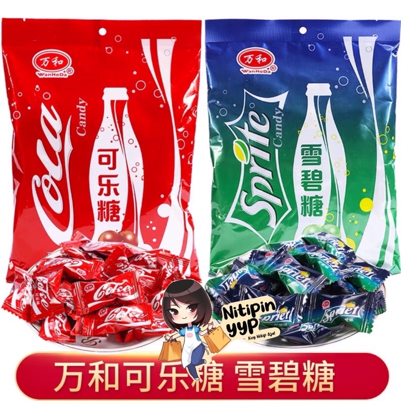 [HARGA PER BIJI] Delicious CocaCola &amp; Sprite Candy - Permen Soda Sprite / CocaCola (± 5gr)