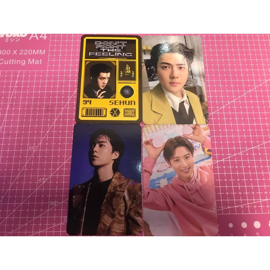 photocard/ id card sehun expansion/ sehun jas kuning expansion/xiumin ar clip jewel/chanyeol nacific
