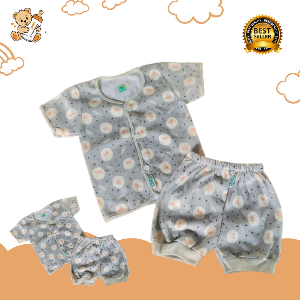LINCO Setelan Baju Bayi/Piyama Newborn Baby 0-12 Bulan