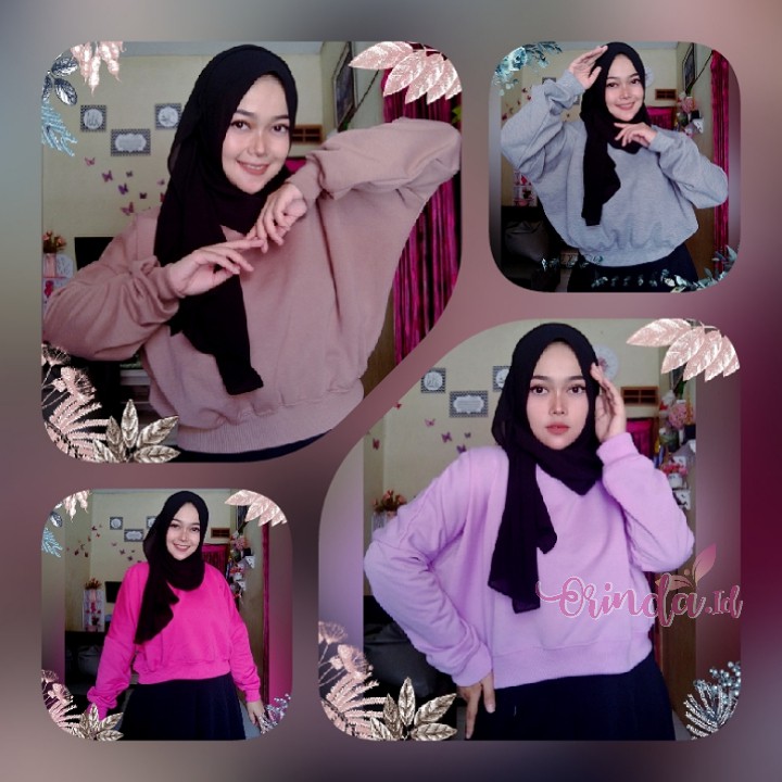 Orinda.id/Sweater Crop/Sweater Oversize/ Sweater Crop Oversize/Sweater Wanita/Sweater Oversize Crop