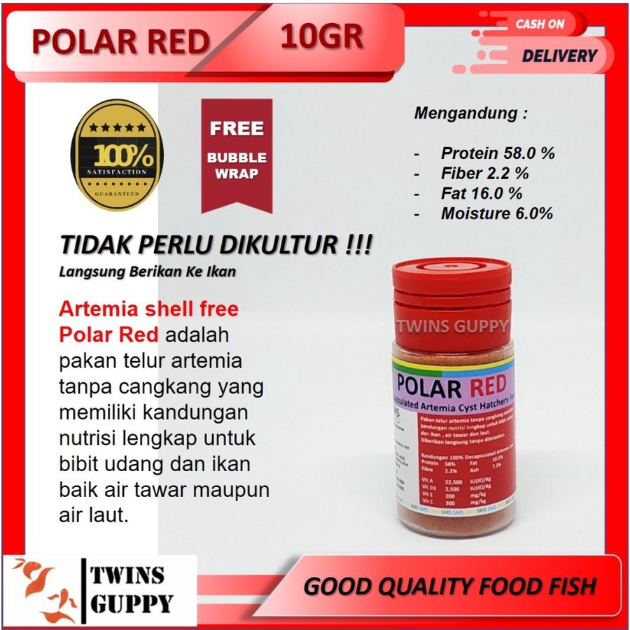 ARTEMIA POLAR RED 10GR / POLAR RED 10GR / POLARED / POLARED / ARTEMIA
