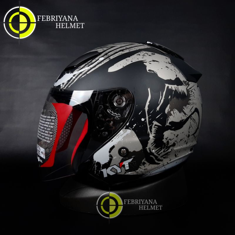 HELM KYT DJ MARU VENOM HALFFACE KYT DJ MARU MOTIF