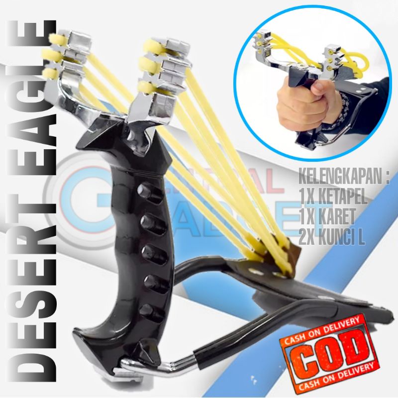 Slingshot Catapult Ketapel Profesional Desert Eagle Ketapel Besar Holder Arm Alloy ORIGINAL