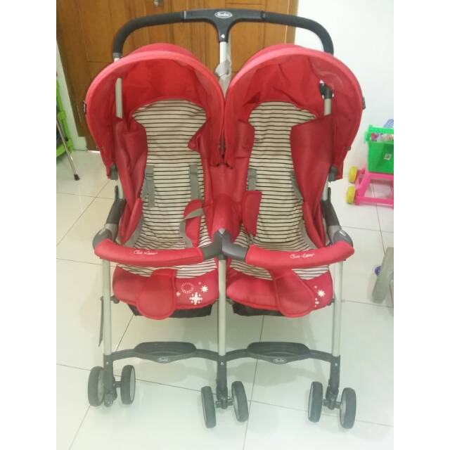 SOLD PRELOVED Stroller Kembar Coco Latte