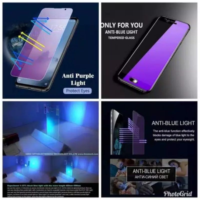 Tempered Glass Xiaomi Redmi Note7/Note8 Blue Light Full Screen Anti Sinar Ultra Violet Premium Glass Anti Gores/Temper Glass/Tg