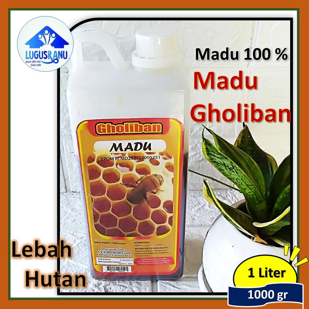 

Madu Gholiban Madu Lebah Hutan Liar 100 % Madu Murni 1 Liter