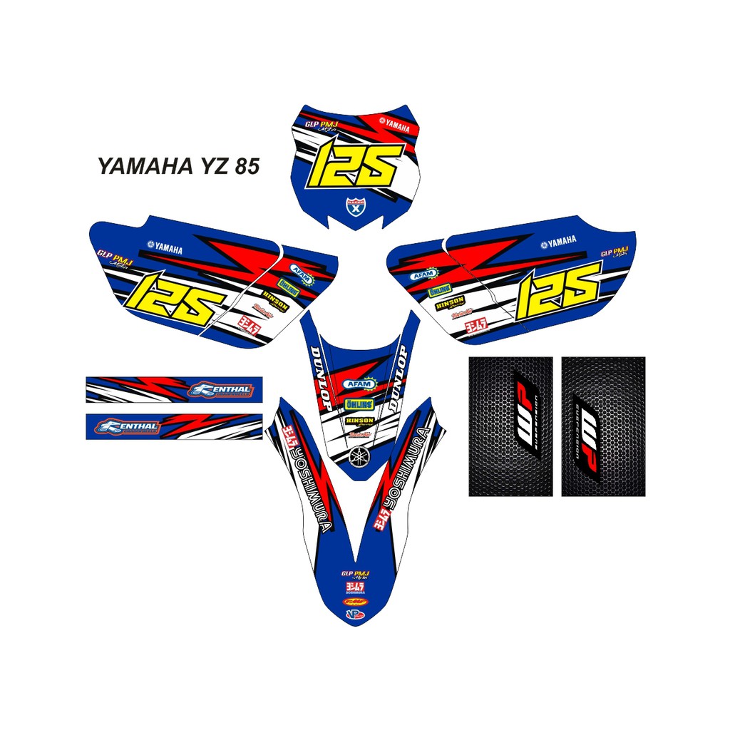 Stiker Decal YAMAHA YZ 85 YZ New YZ Modif Bebek Custom Sticker (6)