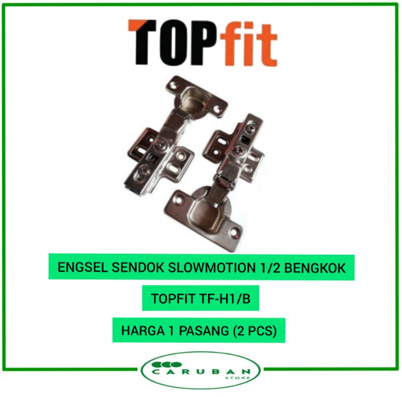 Engsel Sendok Semi Bungkuk Slowmotion TopFit / Engsel Sendok Setengah Bengkok / Engsel Top Fit Taco
