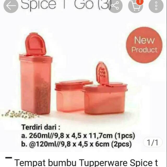 Spice T Go 3 tupperware