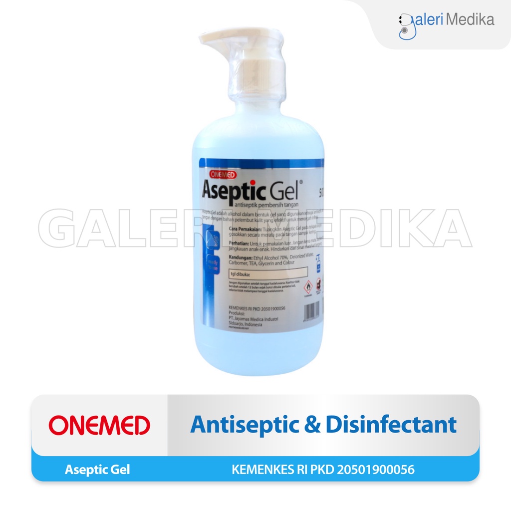 Aseptic Gel OneMed 500 ml + Dispenser / Hand Sanitizer Antiseptic Gel