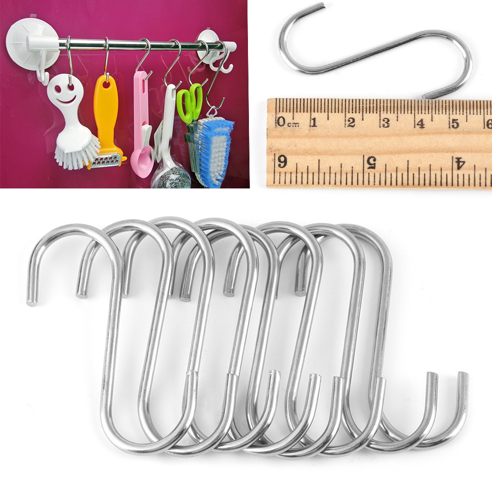10PCS Hanging Hanger Storage Holders Organizer Household Home Essential Useful S Shaped Hooks