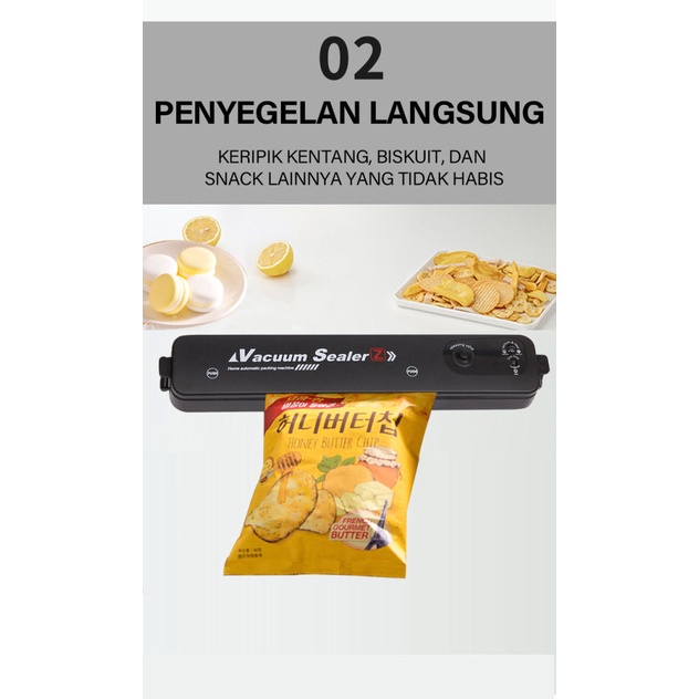 [Saucezhan]Penyegel Plastik Otomatis Premium/VACUM SEALER FRESH Makanan Food Packing Machine/Vacum Sealer Snack Premium