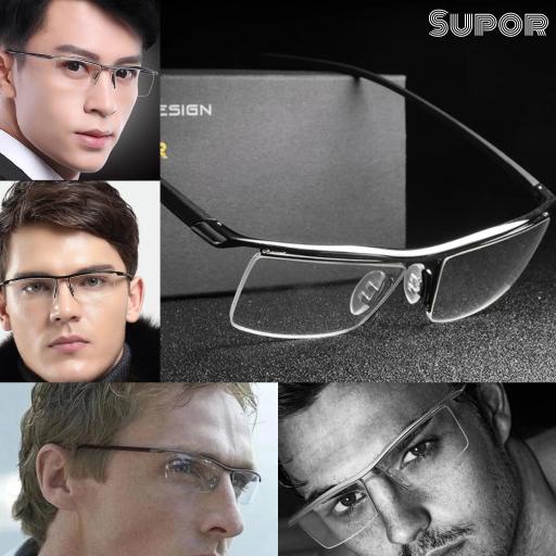 [[COD]] Kacamata Half frame Silver Sport Original Titanium kaca mata minus EKSLUSIF Kode 175