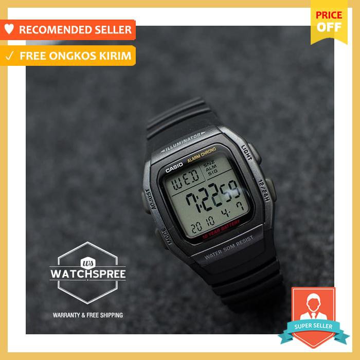 Jam Tangan Pria Digital Casio Original W 96H 1B Jam Casio Digital