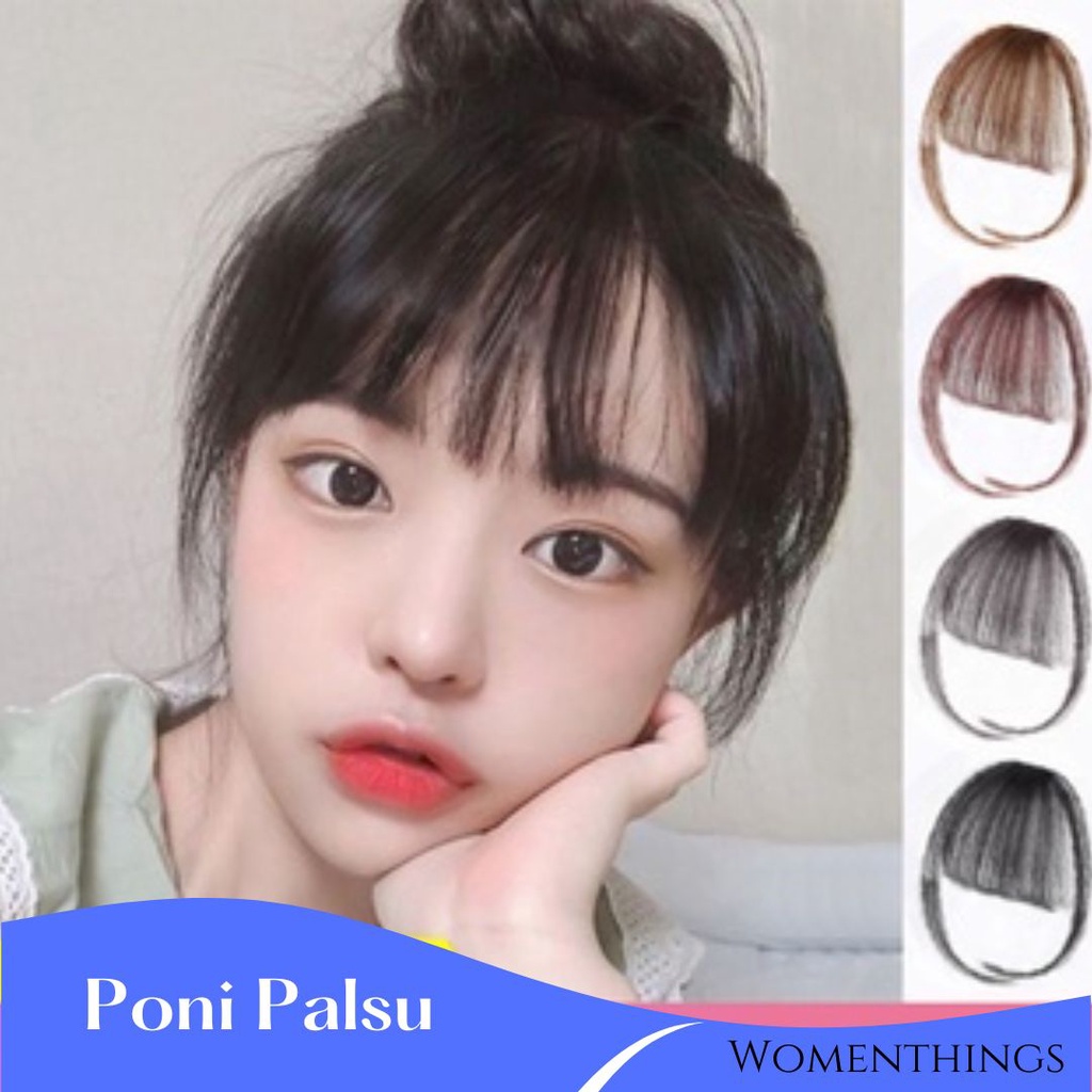 Poni Palsu Depan Poni Rambut Palsu tipis / Hair Clip poni ala korea murah
