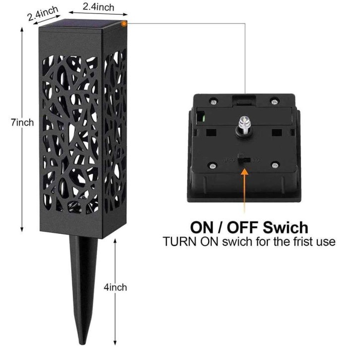 Lampu Taman Lampu Tancap Solar Panel Tenaga Surya Garden Warm Light