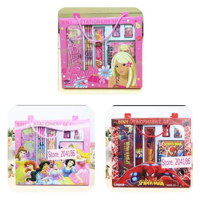 

Top!! Paket Alat Tulis Sekolah - Pensil Penggaris Penghapus Karakter Anak