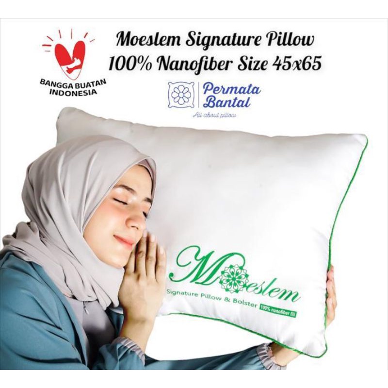 Moeslem Bantal Bulu Angsa Sintetis Uk 45x65 1000 Gram [ 1Kg ]