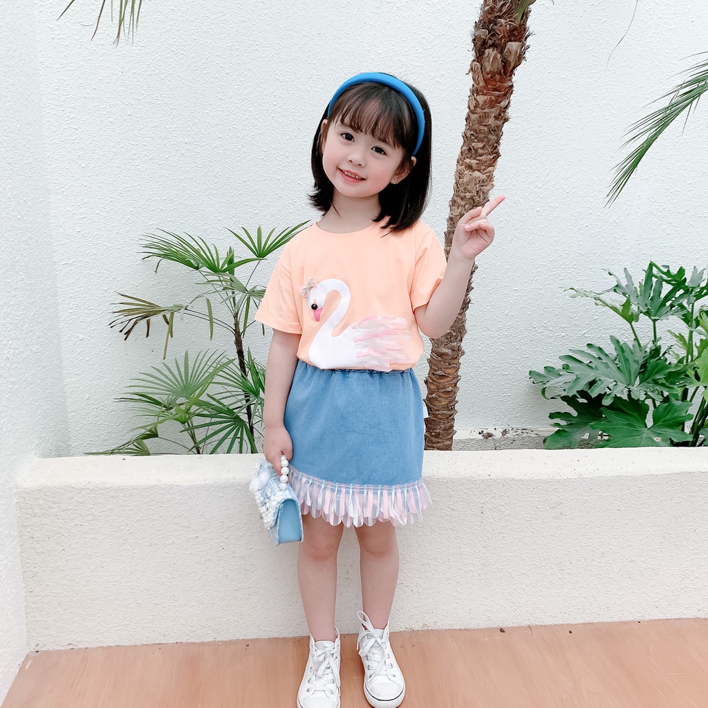 Setelan Celana Jeans Anak Perempuan Import 1-4 Tahun/Setelan celana pendek jeans anak cewek