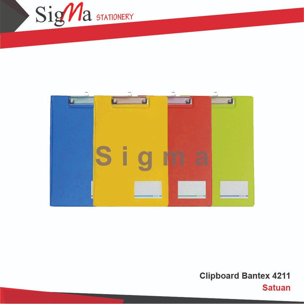 

Papan Ujian Bantex 4211 (Colours) Clipboard With Cover Ukuran Folio