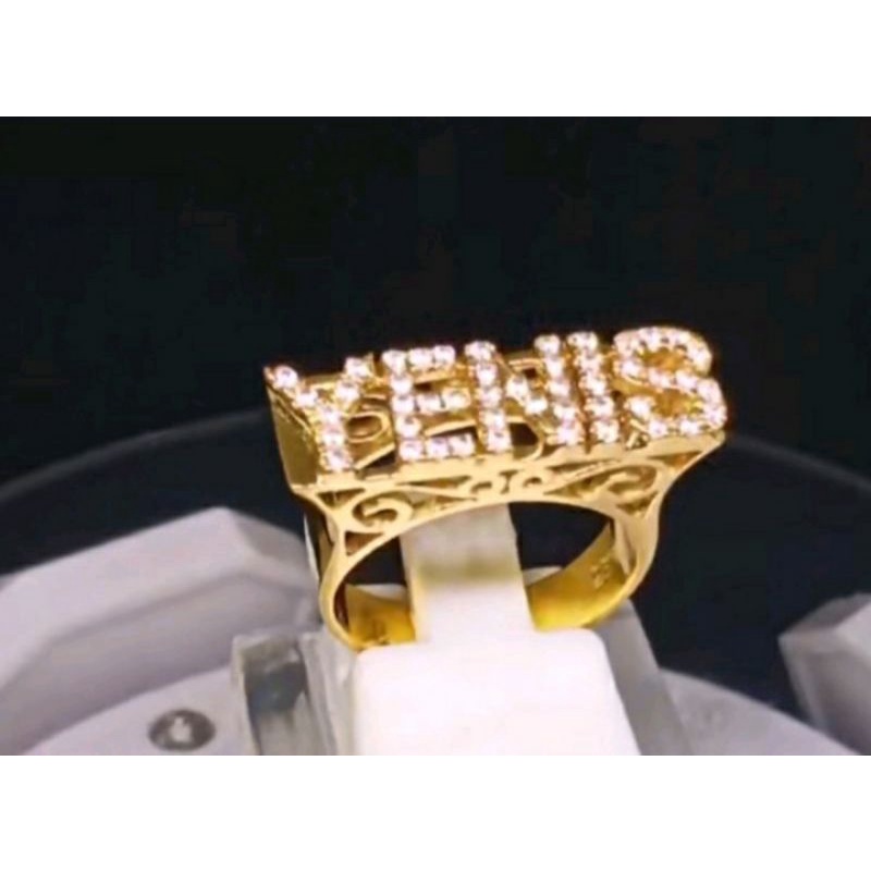 cincin berlian nama emas 400% 4huruf