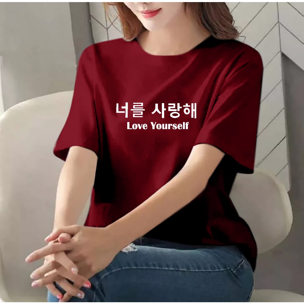 COLLECTION COOLS - BISA COD - BAJU LOVE YOURSELF WANITA LENGAN PENDEK TERBARU-KAOS DISTRO CEWEK KEREN LENGAN PENDEK MASA KINI DAN TERLARISbg