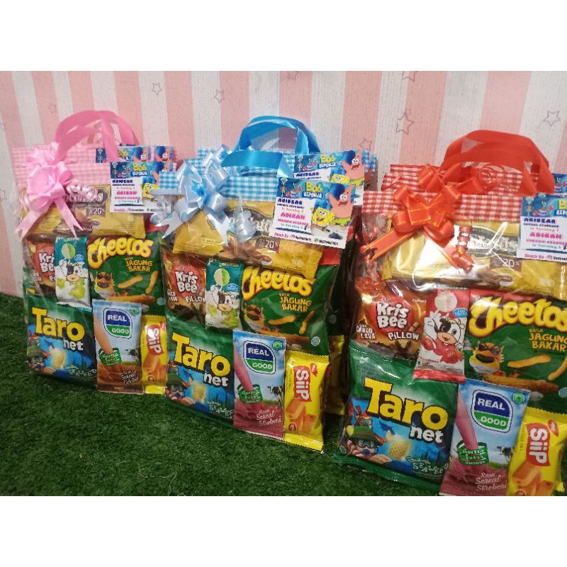 Snack Ulang Tahun / Bingkisan Ulang Tahun / Paket Snack Ultah / Snack Ultah Anak murah!!! paket chocolatos realgod