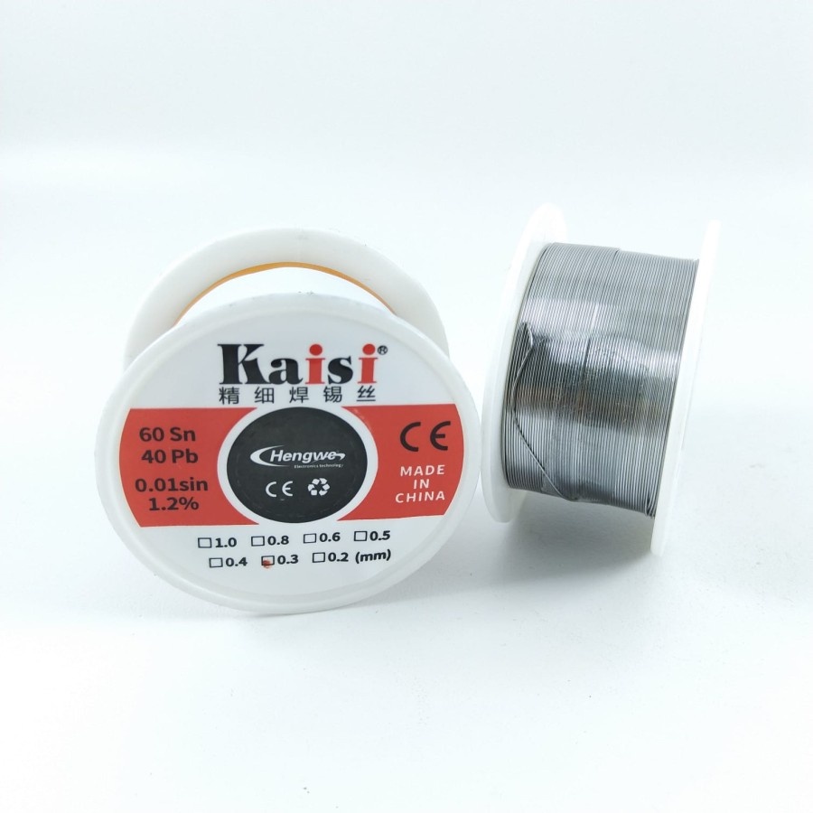 Timah Solder Kaisi 0.3mm 50 Gram Sn60 Pb40 0.3 mm Hengwe