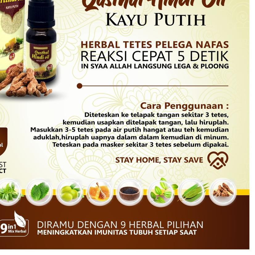 ♢ Qusthul Hindi Oil Kayu Putih 10 ML Melegakan Pernafasan ✺