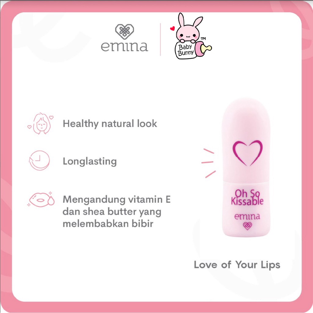 ❤ BELIA ❤ Emina Oh So Kissable Tinted Balm Stick | Lip Balm BPOM