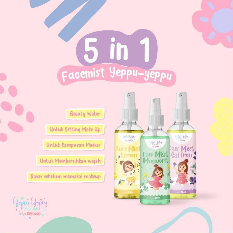 FACEMIST SAFFRON  BPOM YEPPU YEPPU BY KIYOWO / TONER FACE MIST YEPPUYEPPU