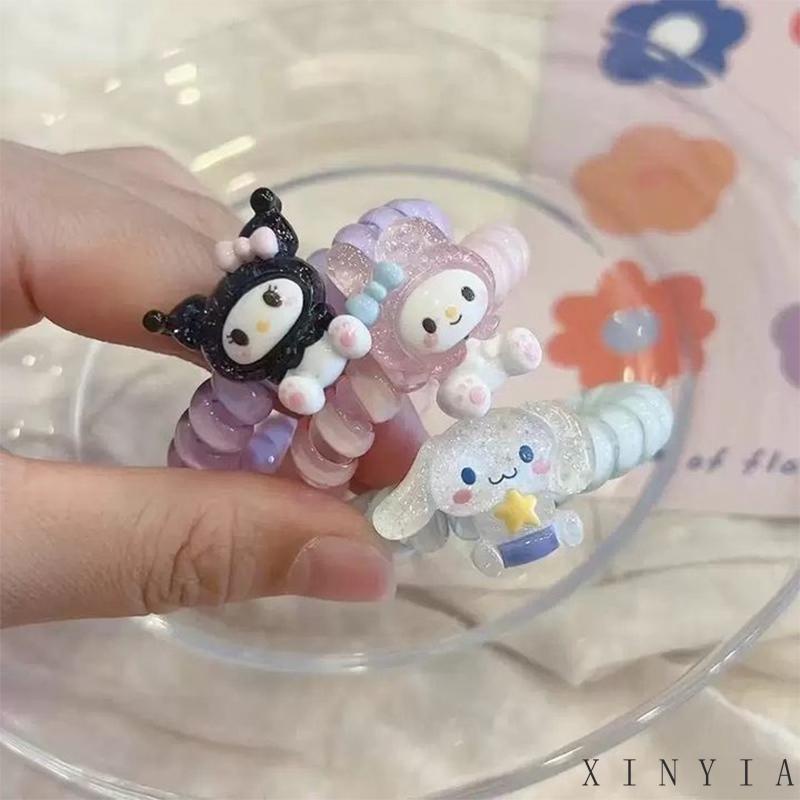 【Bayar di tempat】Cincin Usus Kecil Kartun Anjing Cinnamoroll Cincin Rambut Gaya Manis Manis Lucu Tali Rambut