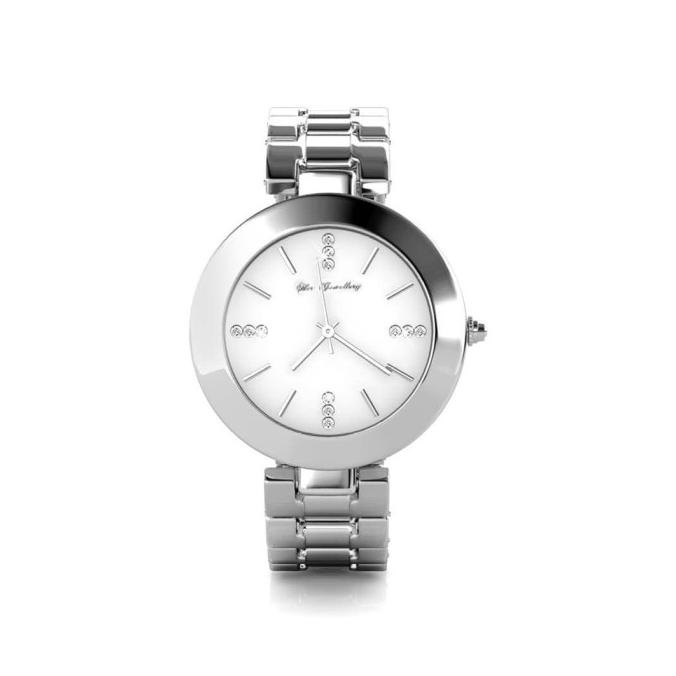 Goldy Watch WG - Jam Tangan Crystal by Her Jewellery barang ada