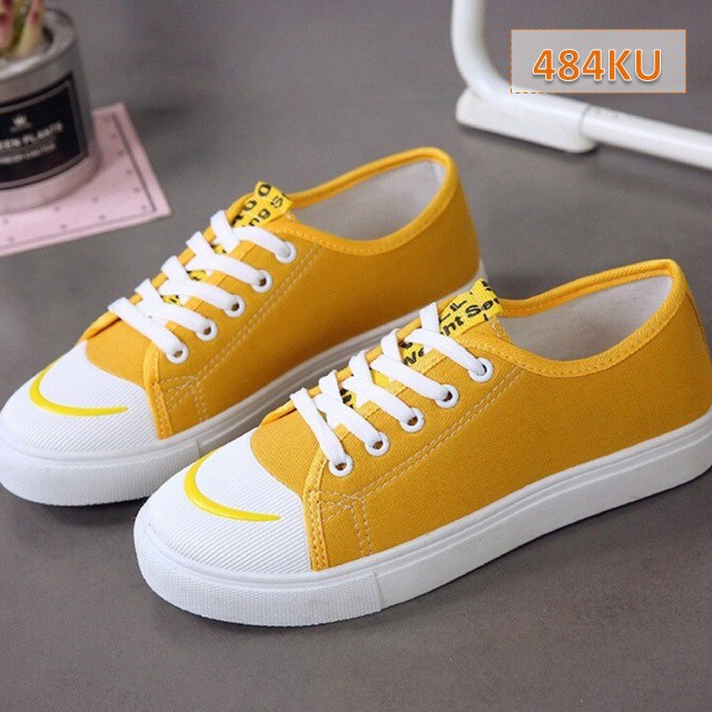 Sepatu Wanita Sneakers Cewek Estele Sole 3 cm (AS132)-Kuning