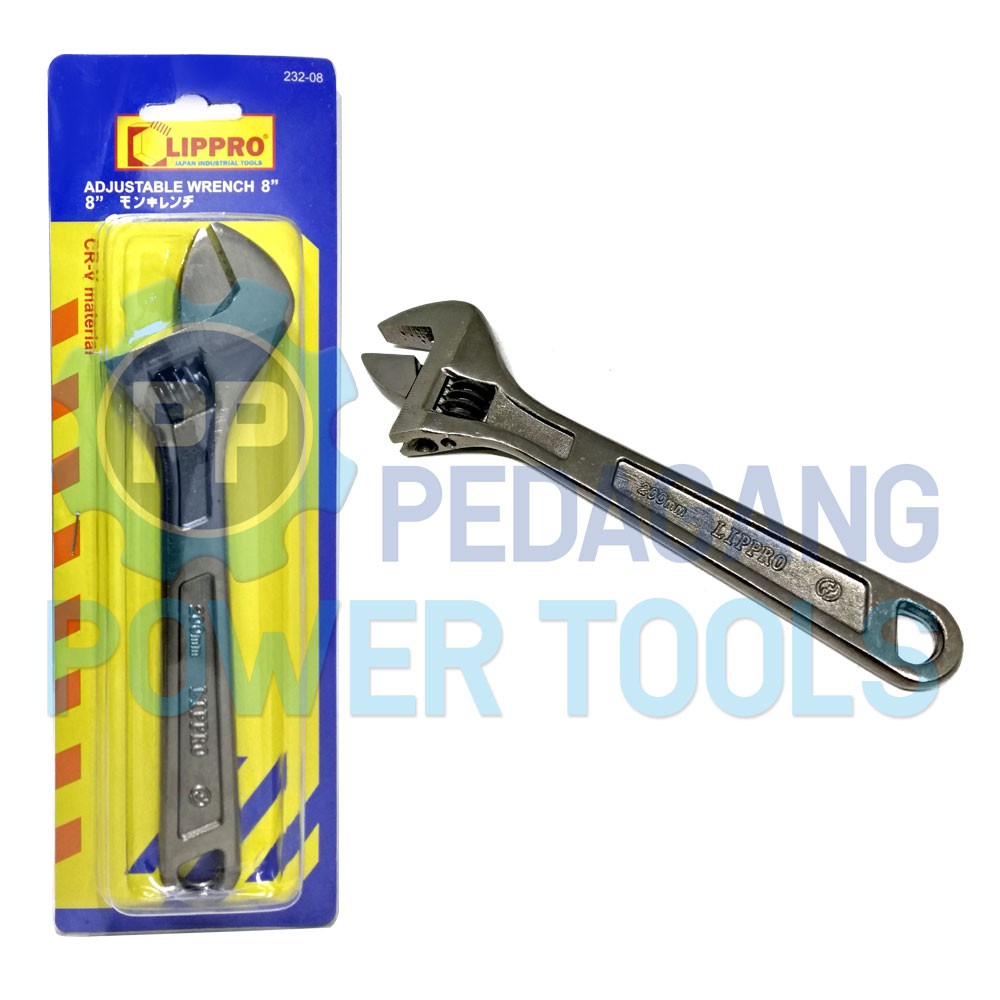 LIPPRO KUNCI INGGRIS 8 INCH KUNCI BAGO ADJUSTABLE WRENCH 8&quot; 232-08