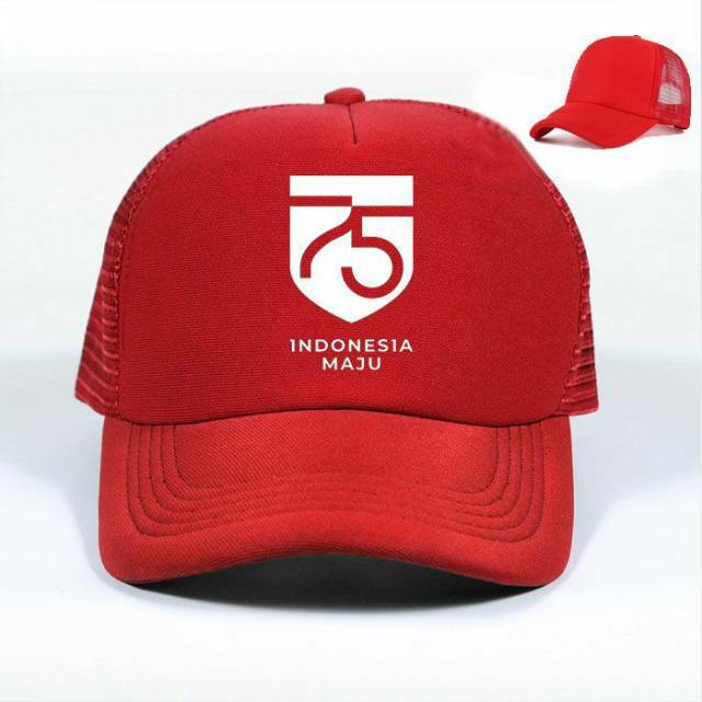 TOPI HUT RI 75 TAHUN INDONESIA MERDEKA DIRGAHAYU 17 AGUSTUS 1945 TRUCKER JARING