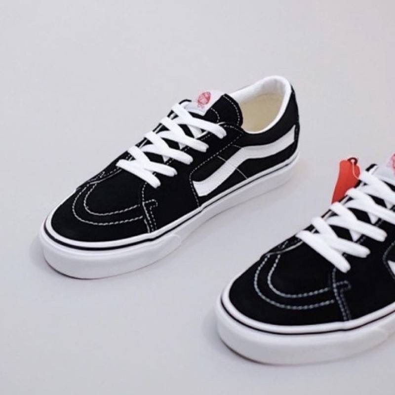 Sepatu Vans sk8 low black white sepatu fashion sneakers shoes mans