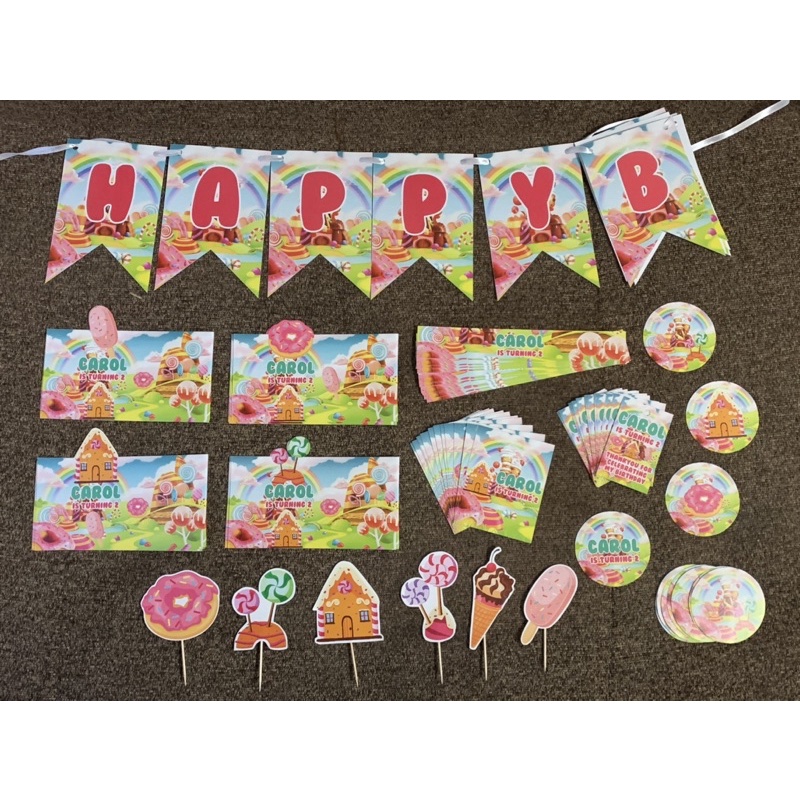 

Paket Printable Dessert Table / Label Ulang Tahun Candy Land