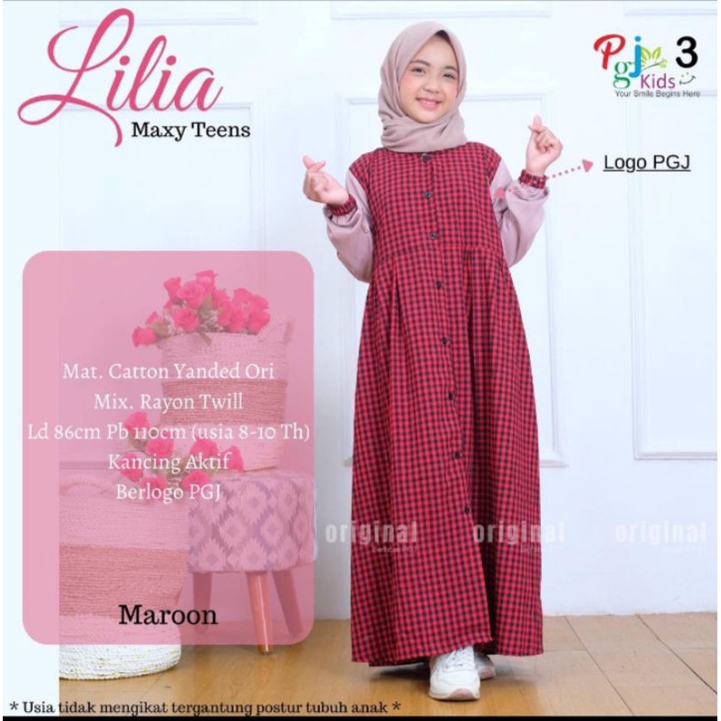 Lilia gamis remaja by pgj kids