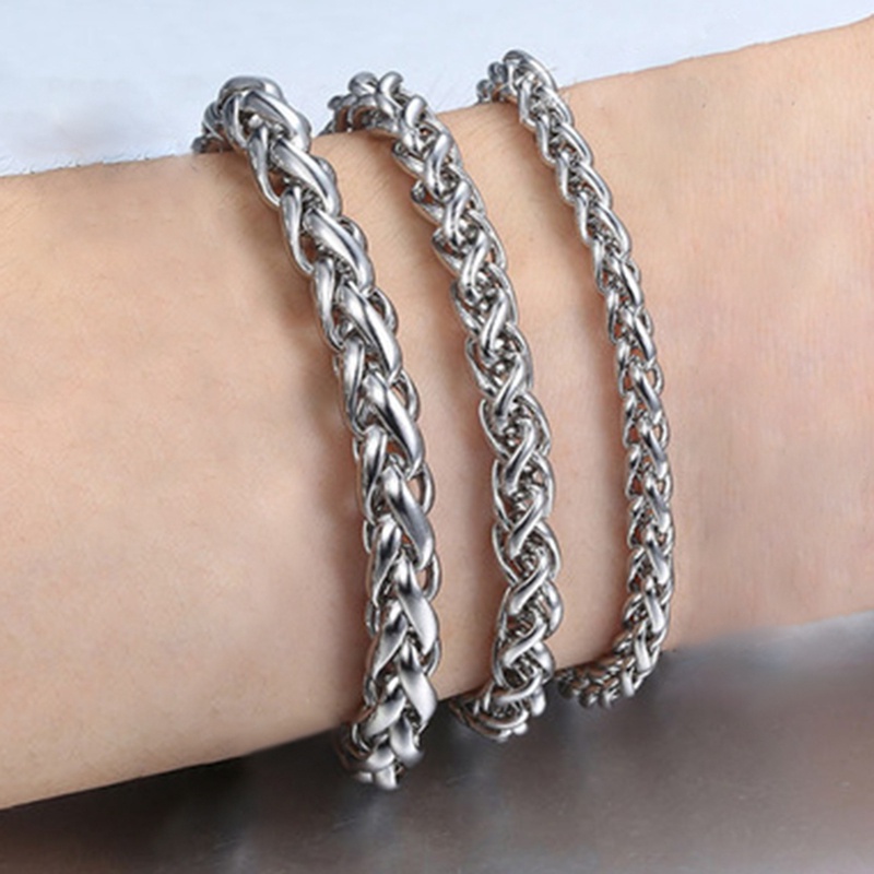 Fancyqube Gelang Bahan Titanium Steel Gaya Vintage Untuk Pria