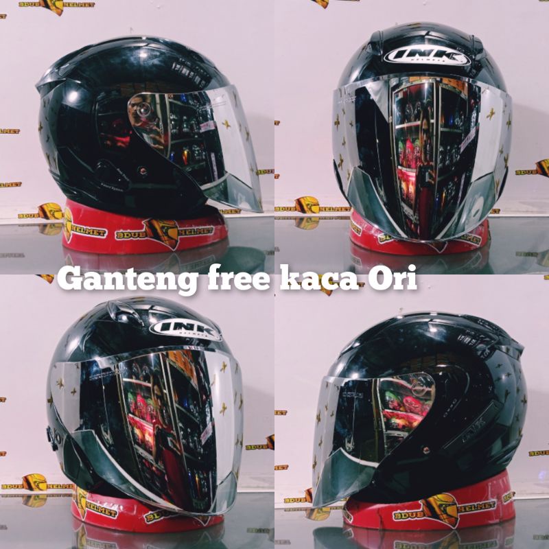 HELM INK METRO SOLID ITAM GLOSSY PAKET GANTENG 100% ORI SNI-DOT-Helm-venom-silver