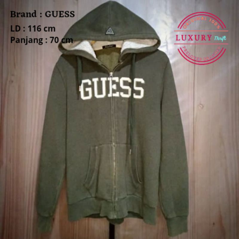 Guess Hoodie Zipper - Luxury Thrifty