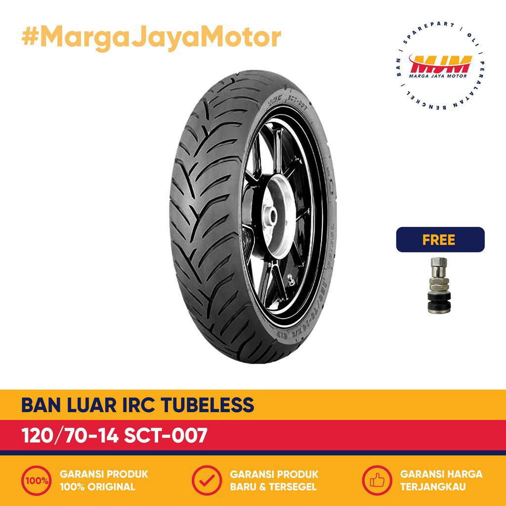 Ban Luar IRC SCT-007 120/70-14 Tubeless Free Pentil