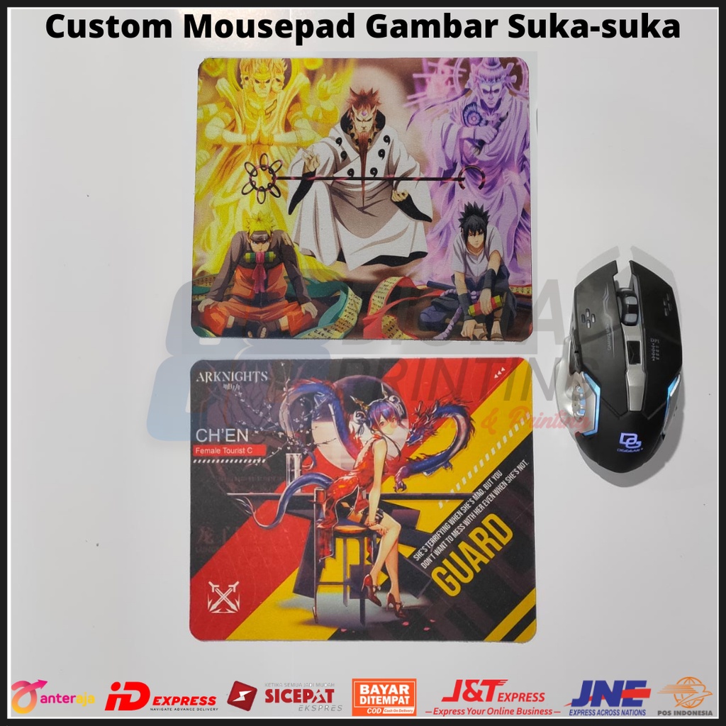 Promo Custom Mousepad PC / Aksesoris PC Gaming / Custom Gambar Mouse Pad Bebas