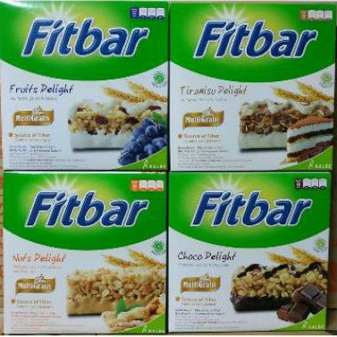 

FITBAR snack diet gandum COKLAT/ FRUIT / KEJU CHEESE / TIRAMISU ( 5 bar/ Box )